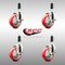 Service Caster 4 Inch 316SS Red Poly Swivel 1 Inch Expanding Stem Caster Set Brake SCC SCC-SS316EX20S414-PPUB-RED-TLB-1-4 - alternate 4